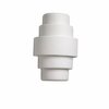 Luxury Lighting Fasciato 15.5in. High Ceramic Outdoor Wall Light, Paintable White Bisque 122-00 W u/d-7